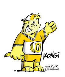 Kongi — original VI COMIC character in a comic-style illustration