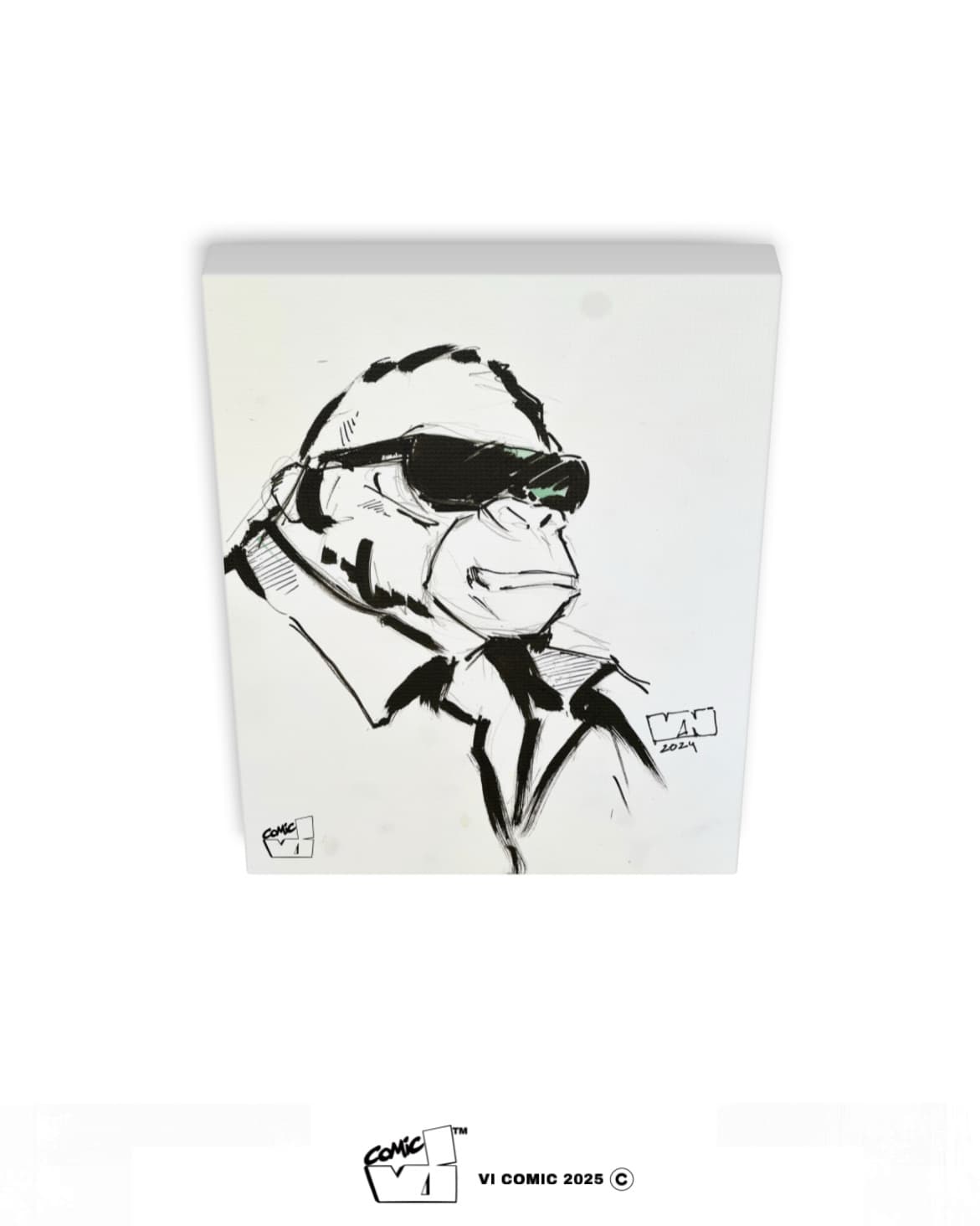 Limited edition VI Comic Kongi sketch canvas print