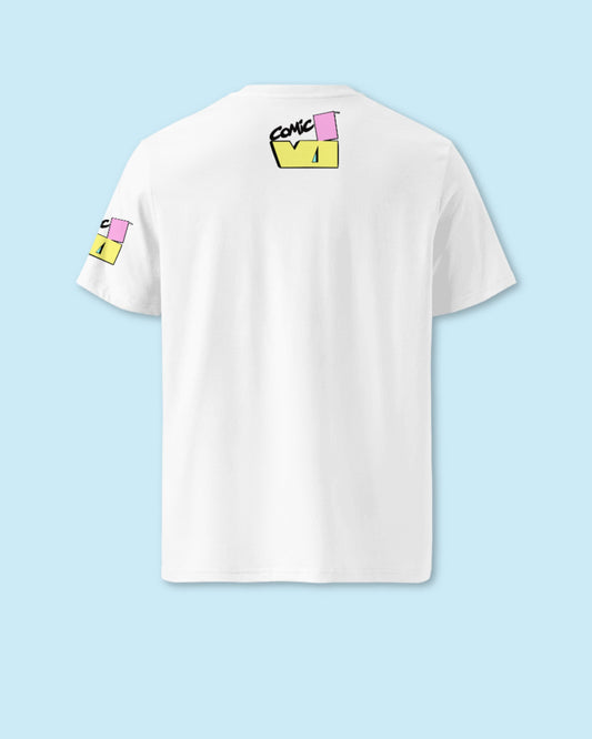 VI Comic logo T-shirt back view