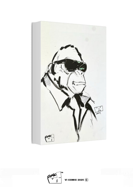 Kongi sketch artwork from VI Comic printed on canvas