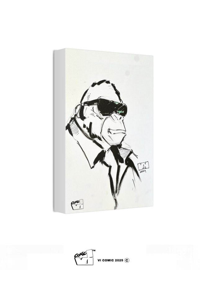 Kongi sketch artwork from VI Comic printed on canvas