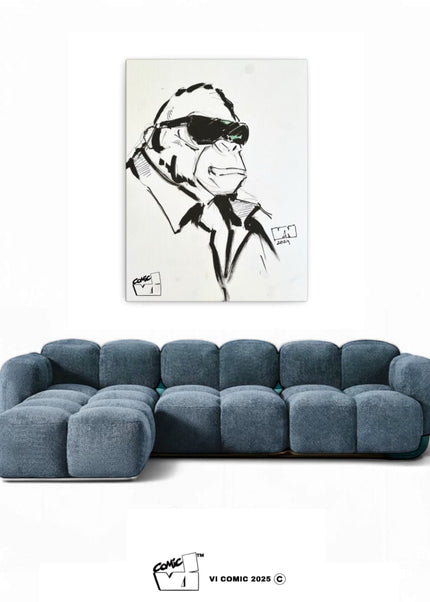 VI Comic Kongi Sketch print edition on canvas