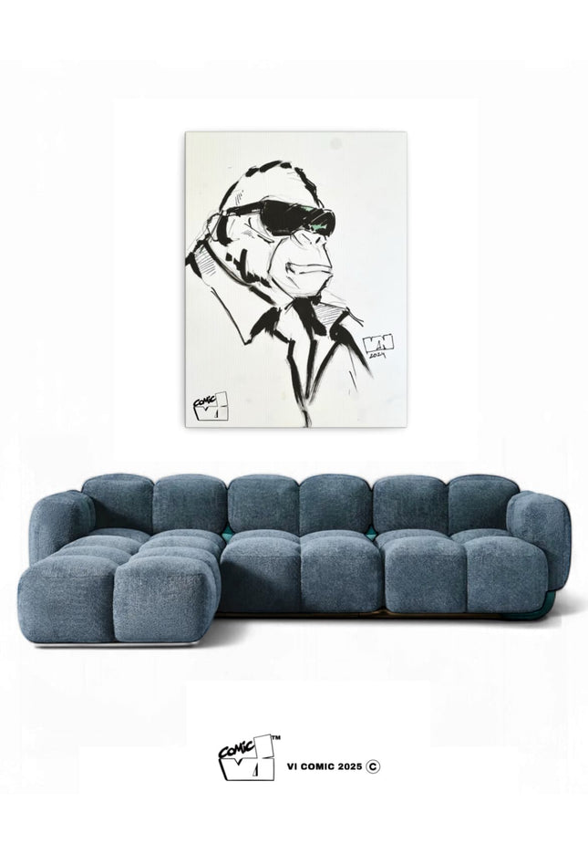 VI Comic Kongi Sketch print edition on canvas