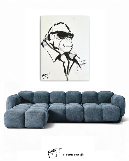 VI Comic Kongi Sketch print edition on canvas