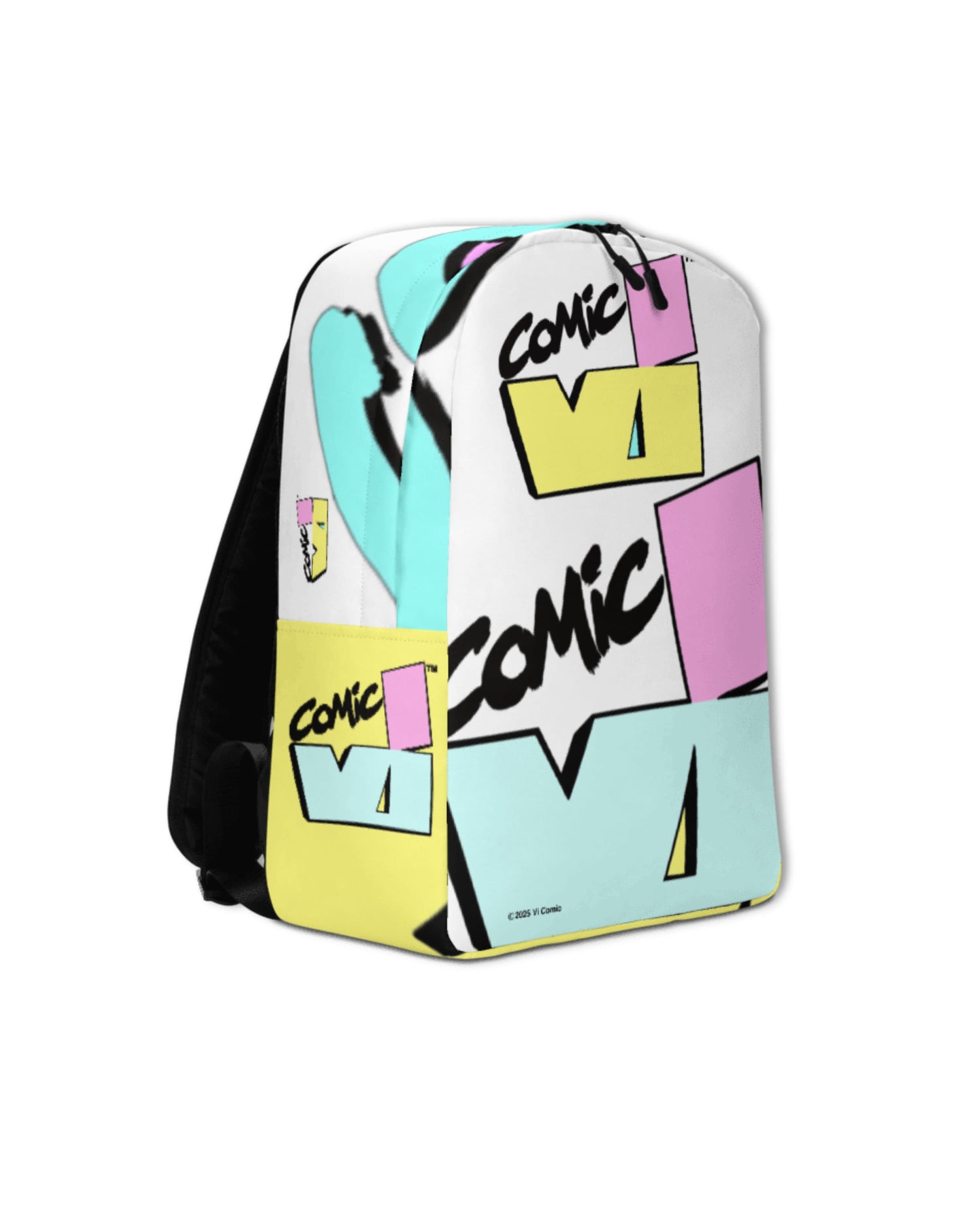 VI Comic logo tote bag with vibrant pop art design